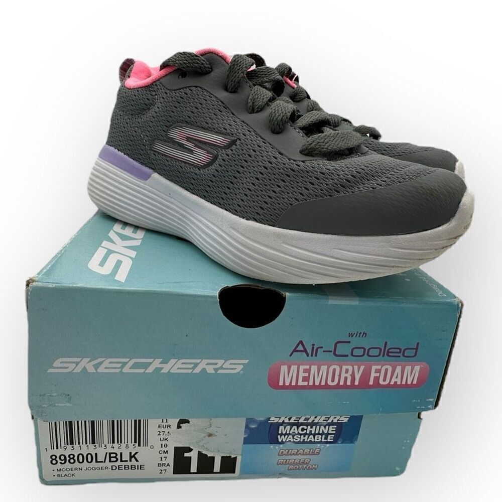 Skechers Womens Modern Jogger Debbie Sneaker Athletic Shoes Black Size 7.5
